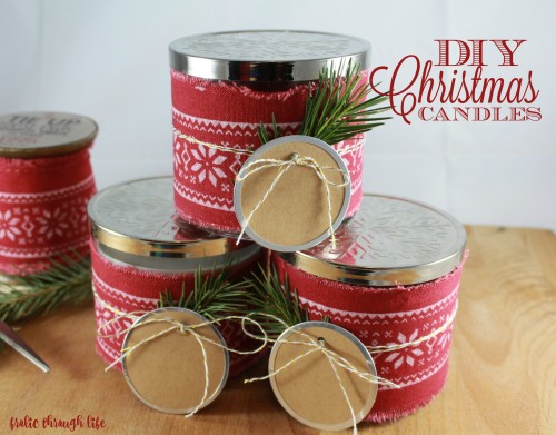 Easy DIY Festive Christmas Candles