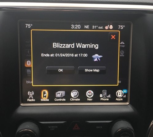 blizzard warning jeep