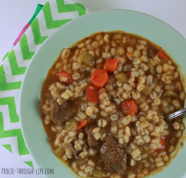 Beef Barley Soup - Frolic Through Life