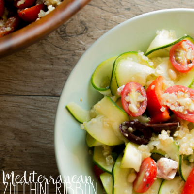 Mediterranean Zucchini Ribbon Salad