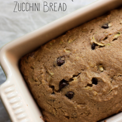 Whole Wheat Chocolate Chip Zucchini Bread