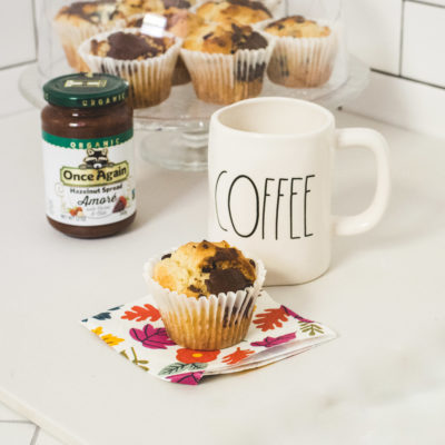 Chocolate Chip Hazelnut Swirl Muffins